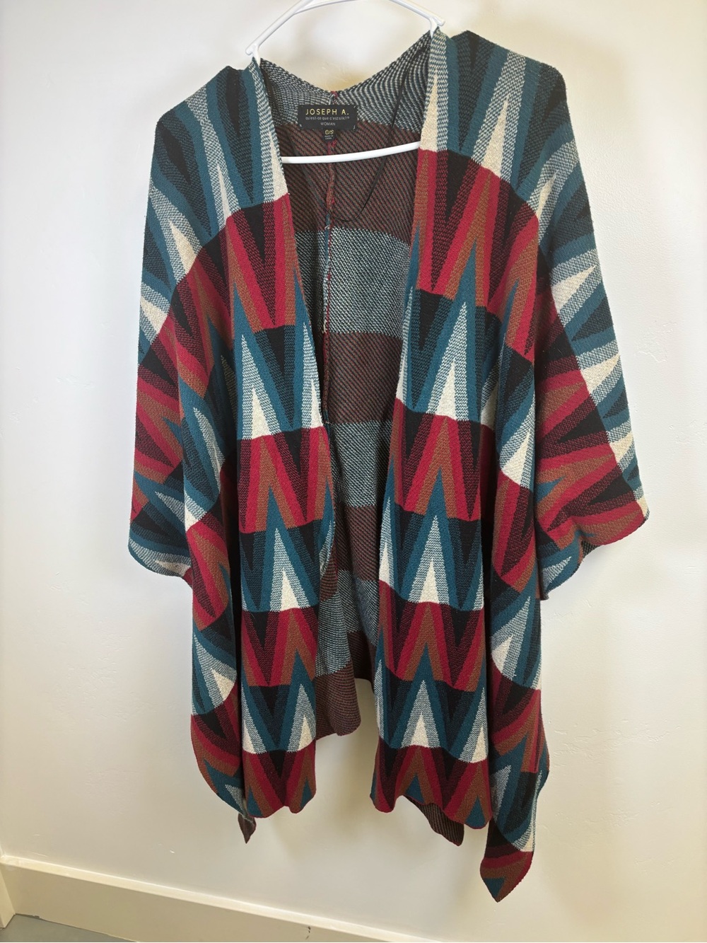 JOSEPH A  SHAWL  WRAP  ONE SIZE  SOUTHWEST AZTEC  INDIAN PATTERN